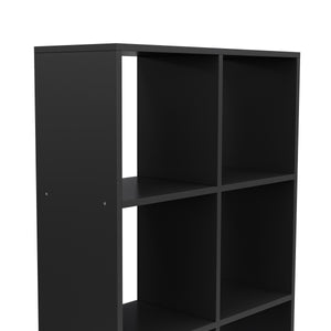 Raumteiler Bücherregal LIAM 8 Fächer schwarz