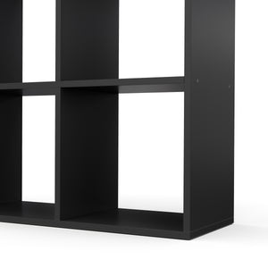 Raumteiler Bücherregal LIAM 8 Fächer schwarz