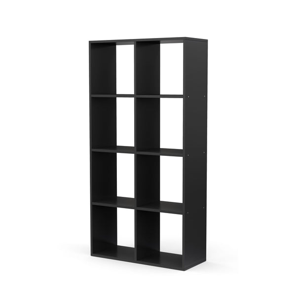 Raumteiler Bücherregal LIAM 8 Fächer schwarz
