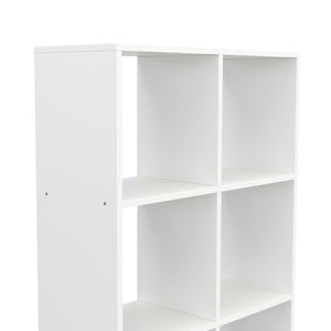 Raumteiler Bücherregal LIAM 8 Fächer weiss
