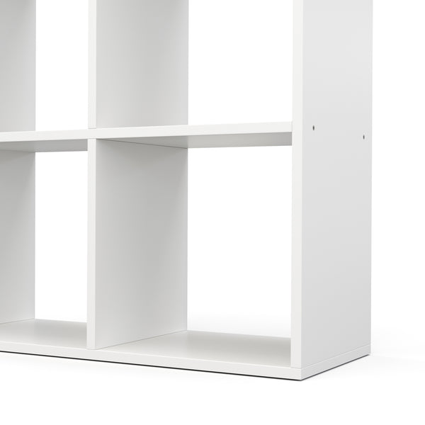Raumteiler Bücherregal LIAM 8 Fächer weiss
