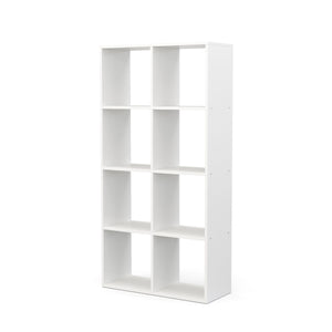 Raumteiler Bücherregal LIAM 8 Fächer weiss