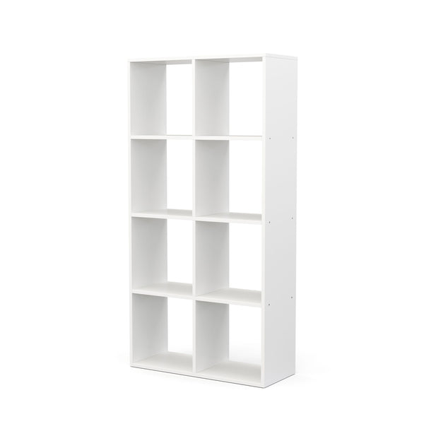 Raumteiler Bücherregal LIAM 8 Fächer weiss