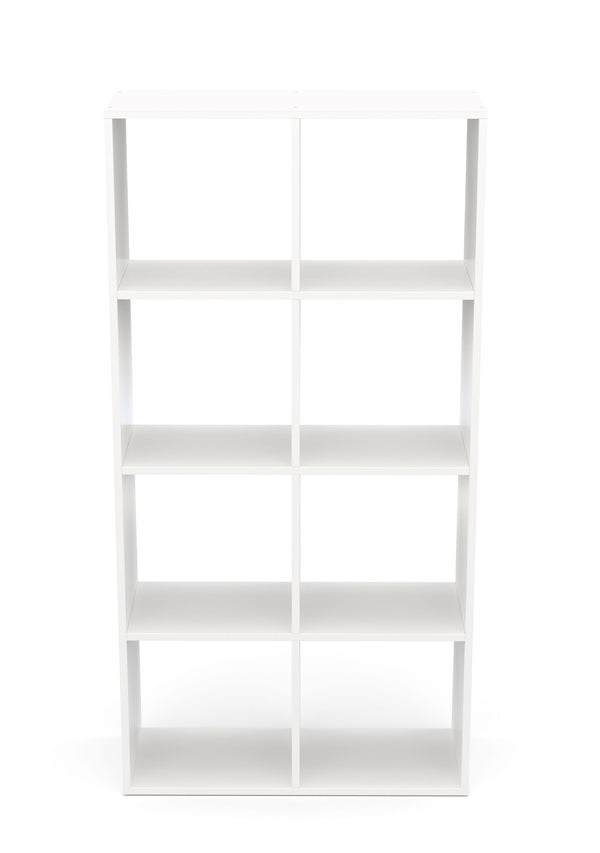 Raumteiler Bücherregal LIAM 8 Fächer weiss