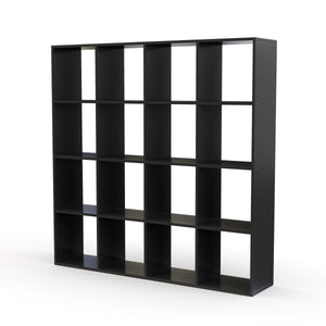 Raumteiler Bücherregal NIMA 16 Fächer schwarz