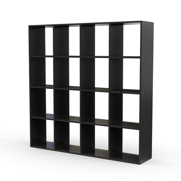 Raumteiler Bücherregal NIMA 16 Fächer schwarz