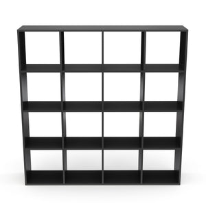 Raumteiler Bücherregal NIMA 16 Fächer schwarz