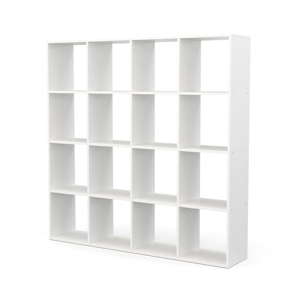 Raumteiler Bücherregal NIMA 16 Fächer weiss