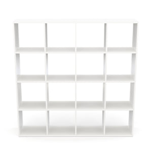 Raumteiler Bücherregal NIMA 16 Fächer weiss