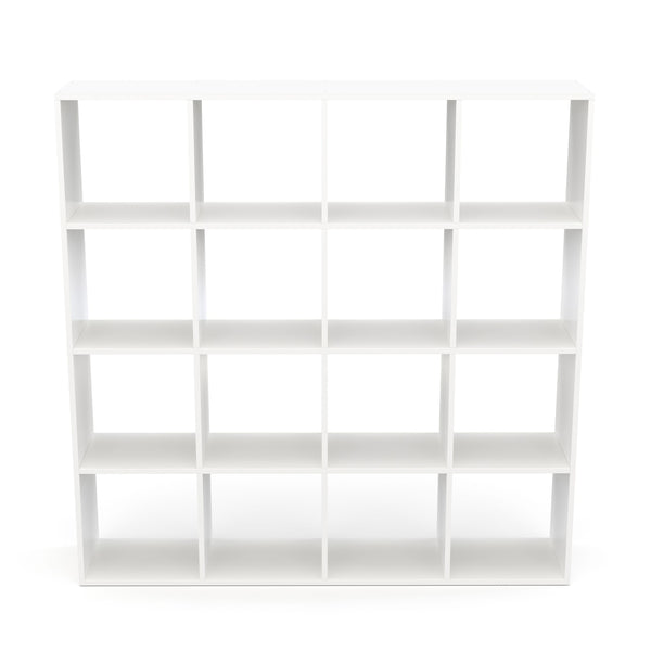 Raumteiler Bücherregal NIMA 16 Fächer weiss