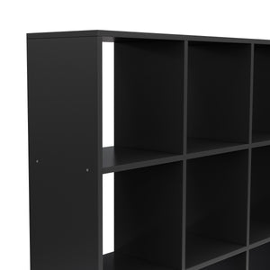 Raumteiler Bücherregal NOUR 9 Fächer schwarz