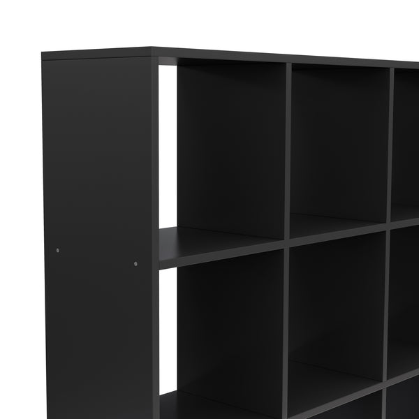 Raumteiler Bücherregal NOUR 9 Fächer schwarz