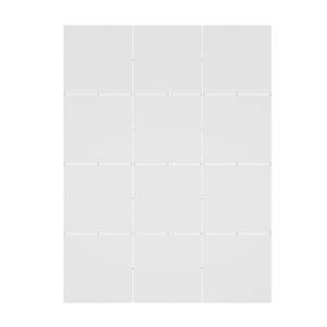 Raumteiler hängend 12er Set 40 x 40 cm uni weiss