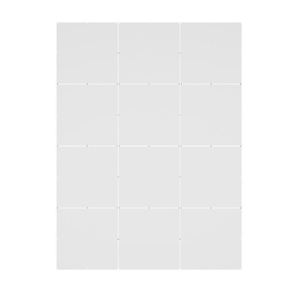 Raumteiler hängend 12er Set 40 x 40 cm uni weiss
