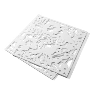 Raumteiler hängend FLOWER 12er Set 40 x 40 cm weiss