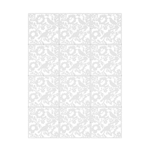 Raumteiler hängend FLOWER 12er Set 40 x 40 cm weiss