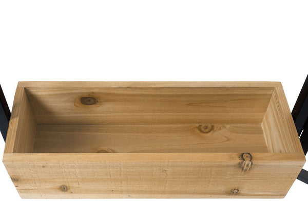 Raumteiler mit Pflanzkasten JAM-L32 Holz-Stahl 116x118cm
