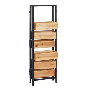 Raumteiler mit Pflanzkasten JAM-L32 Holz-Stahl 116x118cm
