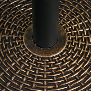 Sonnenschirmständer Schirmhalter 25 kg Rattanoptik Antik Bronze