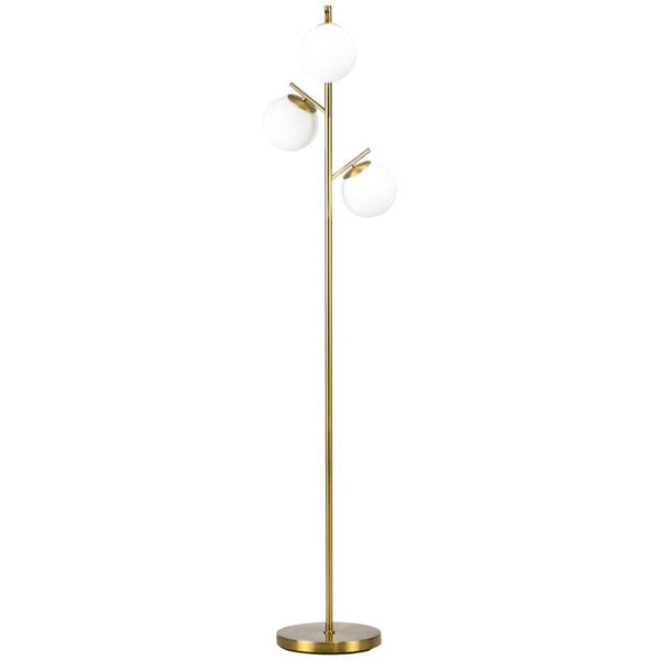 Stehleuchte 3 Lampenschirmen Gold