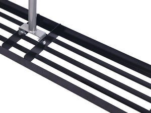 Rechen Nivellierrechen 113 x 26 x 175 cm schwarz/silber