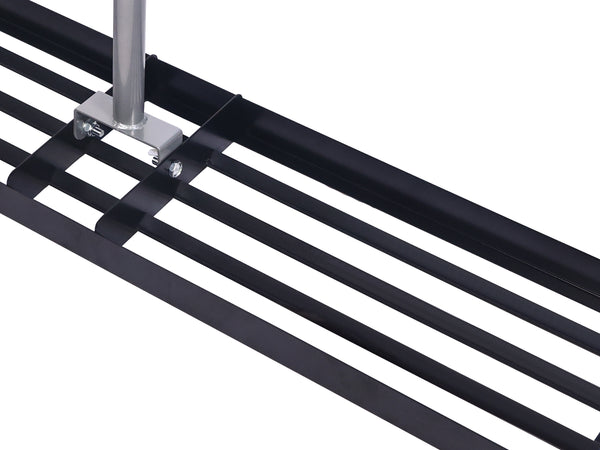 Rechen Nivellierrechen 113 x 26 x 175 cm schwarz/silber
