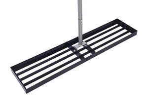 Rechen Nivellierrechen 113 x 26 x 175 cm schwarz/silber