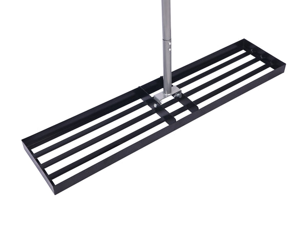 Rechen Nivellierrechen 113 x 26 x 175 cm schwarz/silber