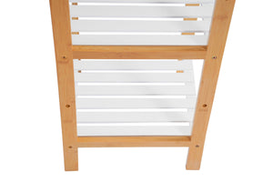 Regal Bambus 33 x 33 x 140 cm weiss