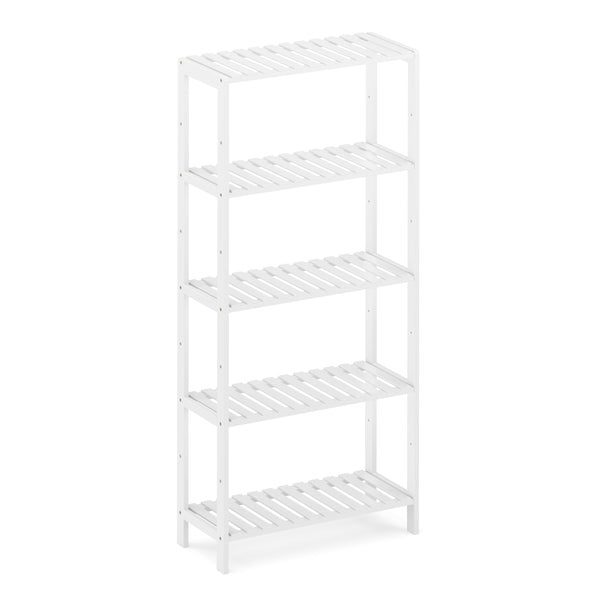Regal Bambus 59 x 26 x 130 cm weiss