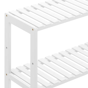 Regal Bambus 59 x 26 x 130 cm weiss
