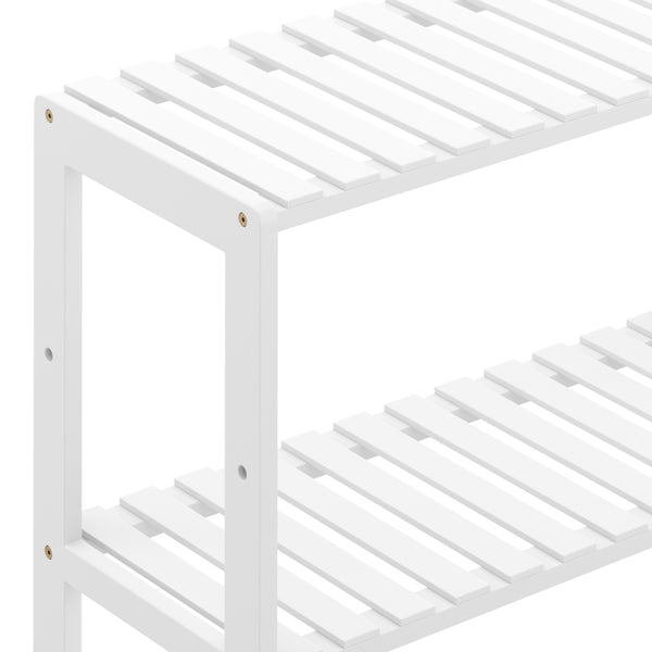 Regal Bambus 59 x 26 x 130 cm weiss