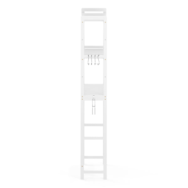 Toilettenregal Bambus 63 x 26 x 163 cm weiss