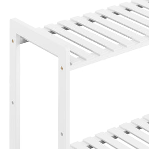 Toilettenregal Bambus 63 x 26 x 163 cm weiss