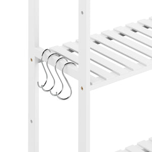 Toilettenregal Bambus 63 x 26 x 163 cm weiss
