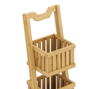 Regal Bambus mit 3 Körben 23 x 20 x 77 cm natur