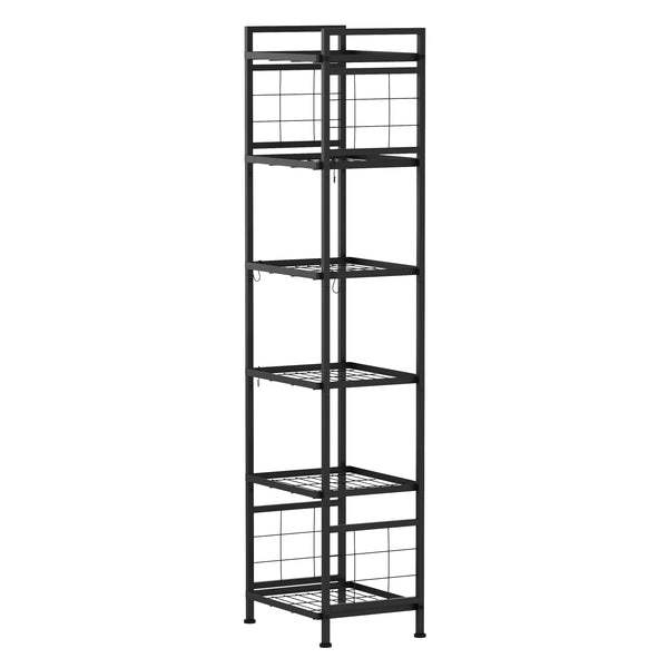 Regal Metall 6 Etagen 45 x 32 x 169 cm schwarz