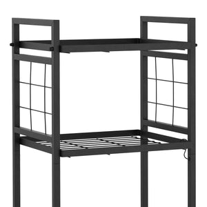 Regal Metall 6 Etagen 45 x 32 x 169 cm schwarz