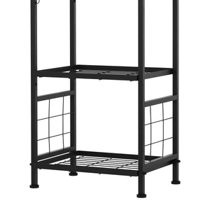 Regal Metall 6 Etagen 45 x 32 x 169 cm schwarz
