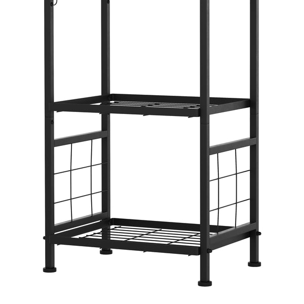Regal Metall 6 Etagen 45 x 32 x 169 cm schwarz