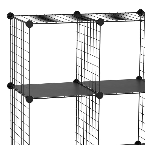 Regal Metall 9 Fächer 108 x 38 x 148 cm schwarz