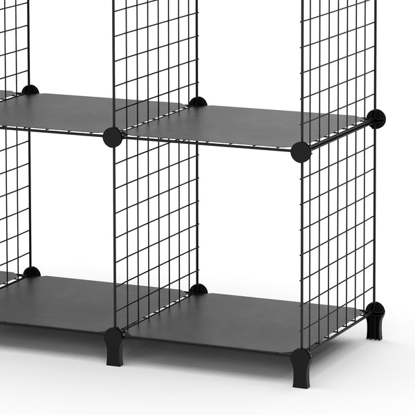 Regal Metall 9 Fächer 108 x 38 x 148 cm schwarz
