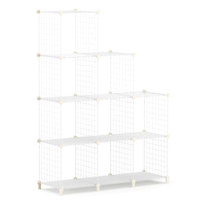 Regal Metall 9 Fächer 108 x 38 x 148 cm weiss