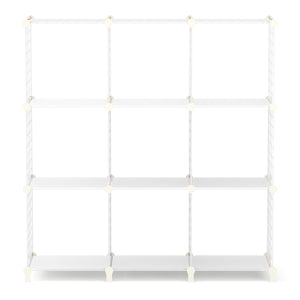 Regal Metall 9 Fächer 108 x 38 x 148 cm weiss