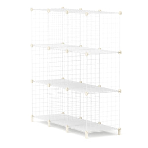 Regal Metall 9 Fächer 108 x 38 x 148 cm weiss