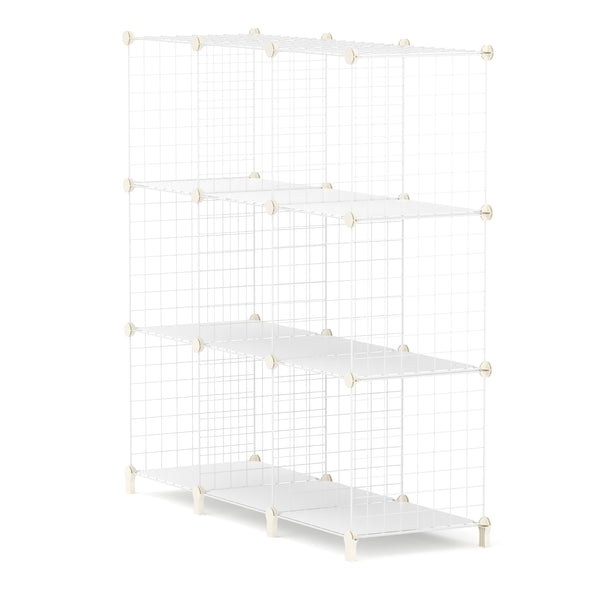 Regal Metall 9 Fächer 108 x 38 x 148 cm weiss