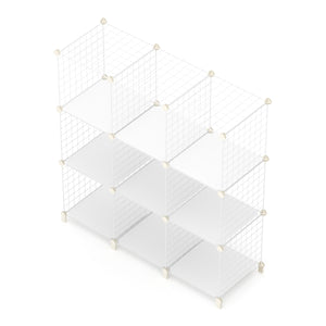 Regal Metall 9 Fächer 108 x 38 x 148 cm weiss