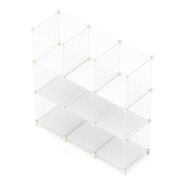 Regal Metall 9 Fächer 108 x 38 x 148 cm weiss