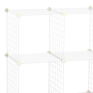 Regal Metall 9 Fächer 108 x 38 x 148 cm weiss