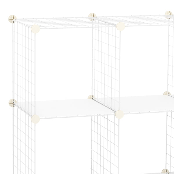 Regal Metall 9 Fächer 108 x 38 x 148 cm weiss